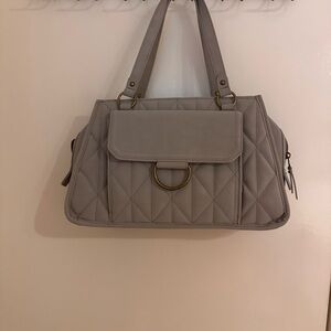 Maurices Quilted Gray Shoulder Bag